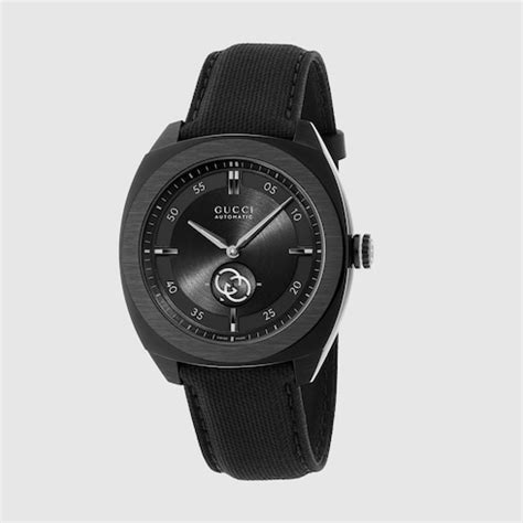 gucci 461809|Gucci Interlocking watch, 41mm in black rubber.